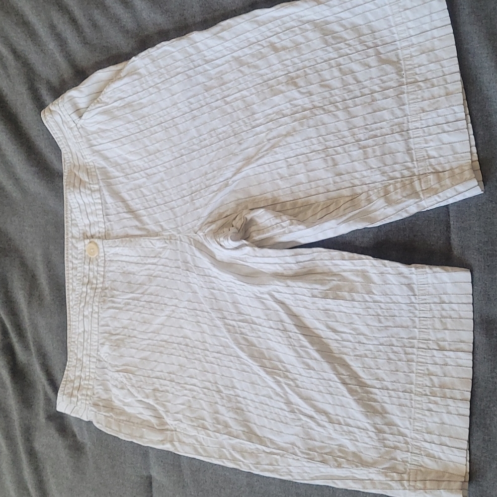 Tommy Bahama women's shorts.  Size 6. White with tan stripe.